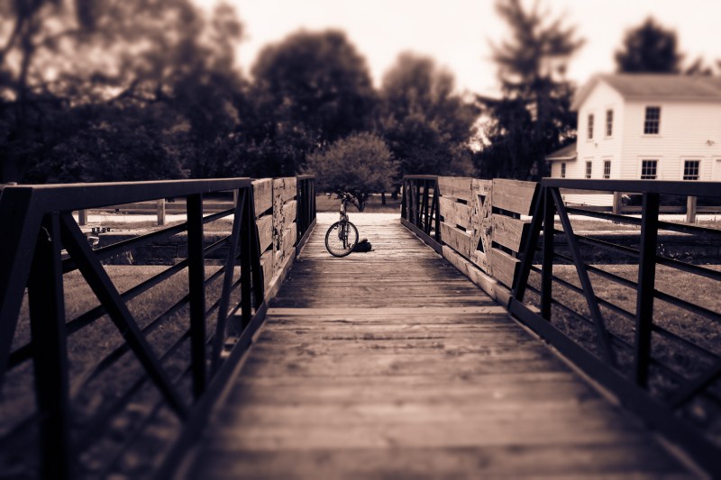 bike on bridge