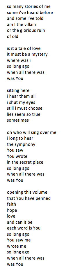 when all there was was You